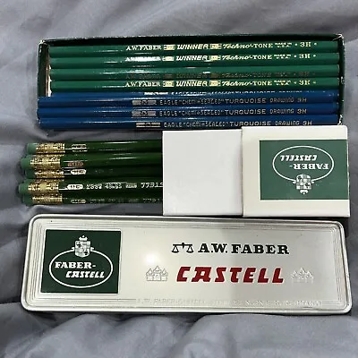 Vintage Lot Of A. W. Faber Castell And Eagle Chemi Sealed Pencils 29 Drawing • $15