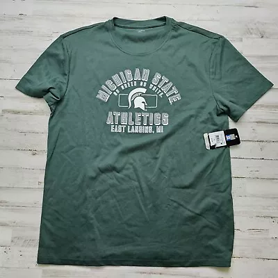 Michigan State Spartans Brand NEW T-Shirt Green/White Basketball Tom Izzo XL • $9.99