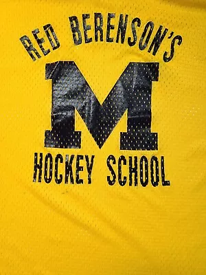 MICHIGAN WOLVERINES Red Berenson's Hockey Scool XL Maize Jersey  28 X 25 • $69.95