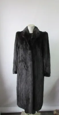 Women's Sz 8 Black Mink Fur Coat Jacket SUPERB 🔥 • $350