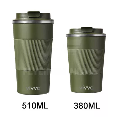 Vivva Insulated Coffee Mug Cup Thermal Stainless Steel Flask Vacuum Thermos • $15.99