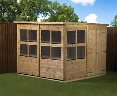 Empire Pent Potting Shed Wooden 8x8 Double Door Wooden 8ft X 8ft • £950