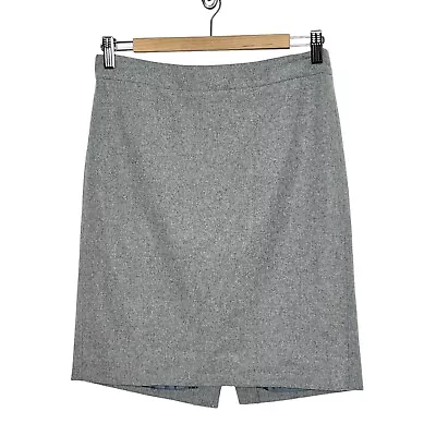 J. Crew The Pencil Skirt Gray Women’s Size 2 Wool Blend Lined Slit • $17.99