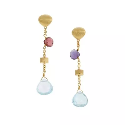 MARCO BICEGO Paradise Mixed Stone Drop Earrings In 18K Yellow Gold • $899