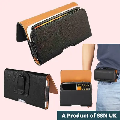 PU Leather Belt Pouch Waist Loop Clip Phone Case For Apple IPhone Samsung Galaxy • £4.49