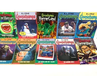 10 Goosebumps Book Lot Of Paperback Books Collection Kids New And Vintage - GOOD • $19
