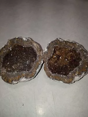 2.40 Inch Amethyst Smoky  Quartz  Calcite Hematite  Goethite Geode  Chihuahua #1 • $27.50