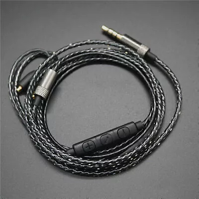 Black Volume Control MMCX Audio Cable Cord For Shure Se215/se425/se535 W/Mic • $11.21