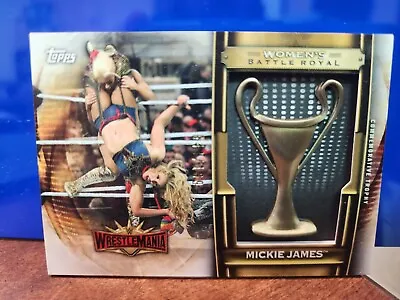 2020 WWE Topps Mickie James Women's Battle Royal Trophy Card /199 • $17.99