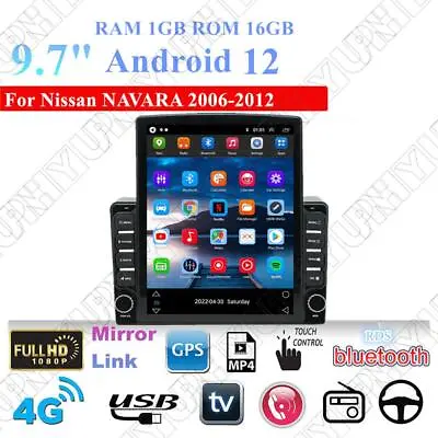 9.7'' Vertical Car Stereo Radio GPS Navi 1G+16GB For Nissan NAVARA D40 2006-2012 • $316.79