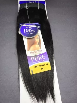 Milky Way PURE Human Hair Weave Extension Yaky_10 _#1B • $20