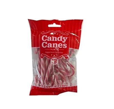 Christmas Peppermint Candy Canes (Pack Of 12) • £3.99