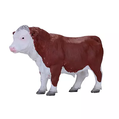 Mojo HEREFORD BULL Farm Animals Play Model Figure Toys Plastic Farmland Cow • £10.50