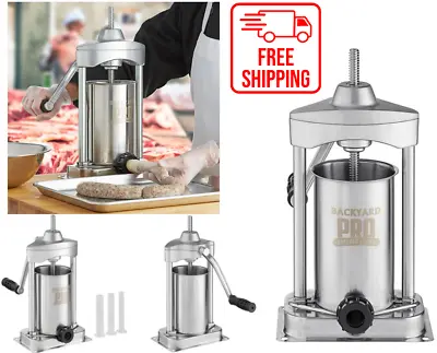 5 Lb. Stainless Steel Commercial Vertical Manual Meat Sausage Stuffer Machine • $109.94