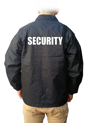 NW Men Printed SECURITY Snap Front Windbreaker Water Proof Coaches Jacket Jumper • $34.99