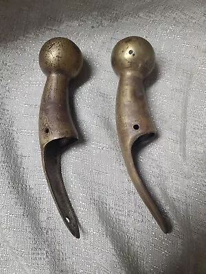 Vintage Antique Hame Balls Pair Of 2 Horse Yoke Tip Walking Stick Cane Handle • £16.07