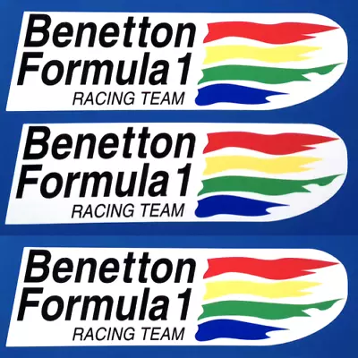 3X 150MM COMPATIBLE WITH BENETTON F1 LOGO RACING MOTORSPORT 1990s VINYL STICKERS • £4.99