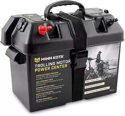 MinnKota Trolling Motor Power Center Battery Holder Case Boat Meter Box Fishing • $113.98