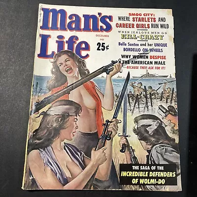 Man's Life December 1959 Action Adventure Magazine Pulp Defenders Of Wolmi-Do • $4.25