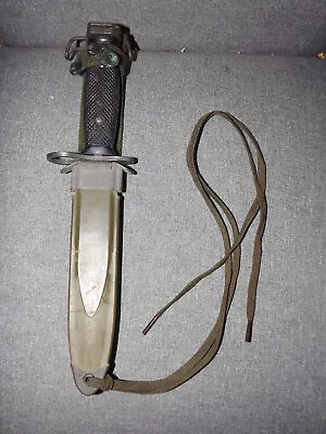 U.s. Military Vietnam Era M-7 Bayonet With Scabbard • $80.99