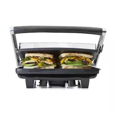 $27.72 • Buy Cafe Press Stainless Steel 4 Slice 2 Sandwich Maker Grill Toasted Toaster Chrome