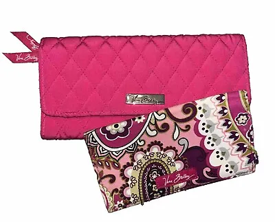 Vera Bradley Pink Wallet With Check Book Cover • $22