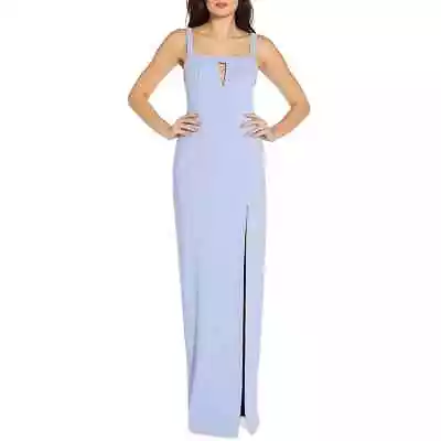 Aidan By Aidan Mattox Women's Cutout Column Gown Wisteria Lavender Size (2) • $75