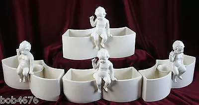 Set Of 4 1940s Moriyama Angel Porcelain Candleholders PERFECT FOR WEDDING PARTY • $157