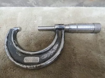 Vintage Machinist Precision Measurement JT Slocum 1-2 Inch Outside Micrometer • $35