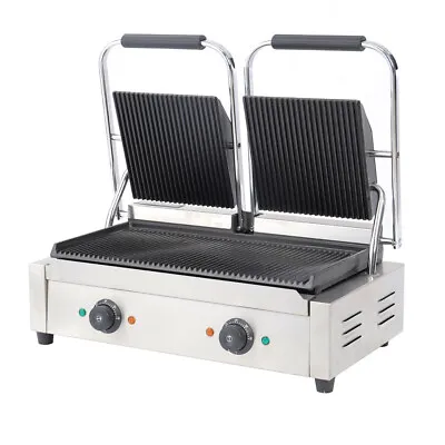 £199.95 • Buy Commercial Panini Grill Press 2 Sided Electric Catering Toaster Sandwich Maker