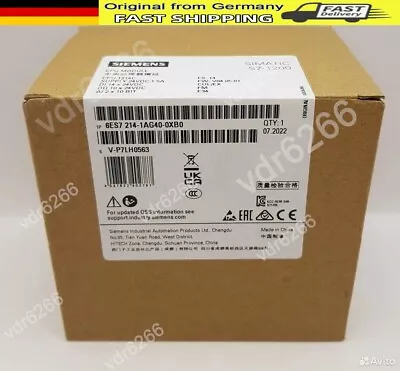 $232.99 • Buy New Siemens 6ES7214-1AG40-0XB0 6ES7 214-1AG40-0XB0 SIMATIC S7-1200, CPU 1214C