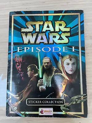 £7 • Buy Merlin Topps Star Wars Episode 1 100% Complete Sticker Album Book Phantom Menace