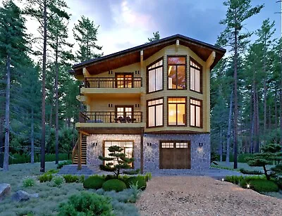 $215639 • Buy Modern Log House Kit #lh-190 Eco Friendly Wood Prefab Diy Building Cabin Home