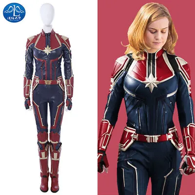 Marvel Captain Marvel Carol Danvers Cosplay Costume Halloween Female Outfit Gift • $148.63