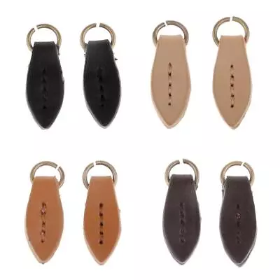 2Pcs Leaf Zipper Pull Leather Zipper Puller/Zip Fastener Zip Slider For Bags • $14.10