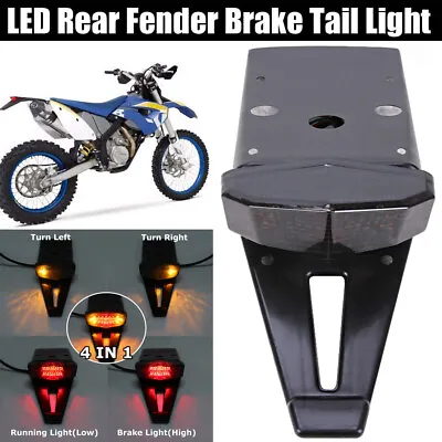 Dirt Bike LED Rear Fender Brake Tail Light Turn Signal Off-road Enduro Universal • $13.50