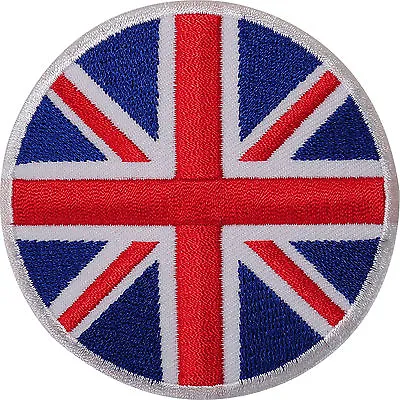 £2.79 • Buy Round UK Flag Embroidered Iron / Sew On Patch Union Jack British T Shirt Badge