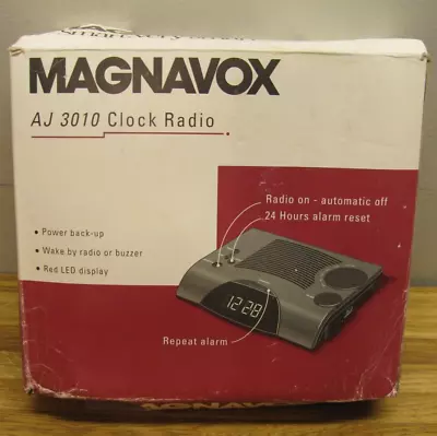 Vintage MAGNAVOX Model AJ3010 LED Clock Radio New In Open Box • $35