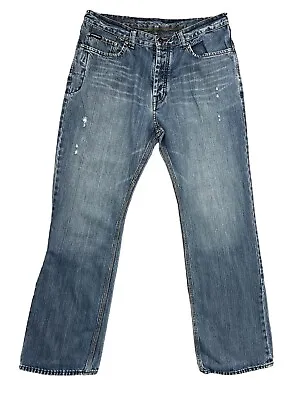Vintage Yves Saint Laurent Denim Jeans 90s W36 L31 YSL Blue • £45.74