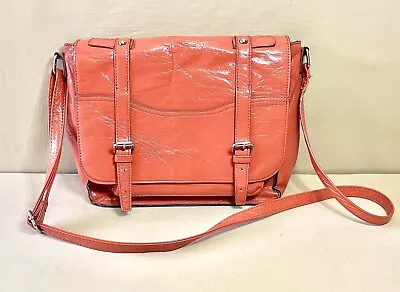 MOSSIMO Over Shoulder Handbag Messenger Style Adjustable Strap Reptile ORANGE • $10.49