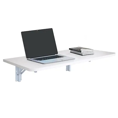 Wall Mounted Floating Folding Table Drop-leaf Laptop Desk Home Office Multi-use • $33.99