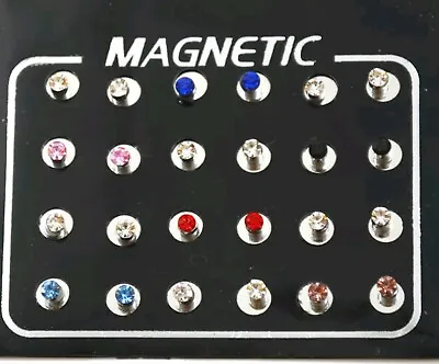 MAGNETIC Earrings3mm Crystal Clipallergy-freenoselipweight Lossno Tracking • $4.80