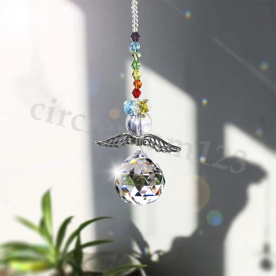 £3.98 • Buy Crystal Ball Rainbow Maker Hanging Suncatcher Home Window Angel Decor Home UK