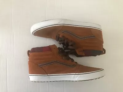 Vans Brown Suede High Tops Flannel Red & Black Size 13 Very Good Condition • $39.99