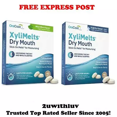 Oracoat Xylimelts For Dry Mouth 40 / 80 Discs Unboxed Free Express Post Exp 2026 • $51.90