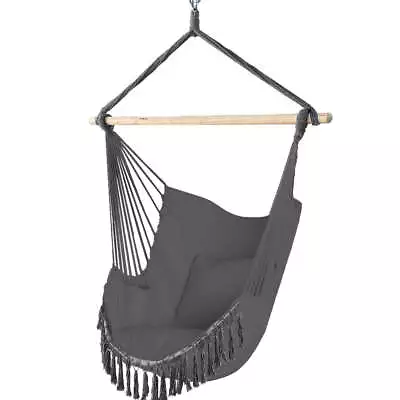 £36.99 • Buy VOUNOT Hanging Hammock Chair Swing Chair Bedroom Balcony Outdoor Indoor, Grey