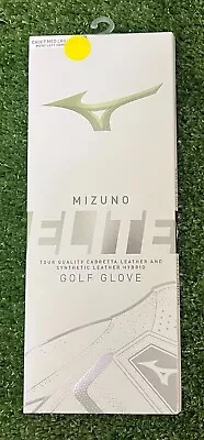 Mizuno ELITE Men's Golf Glove NEW White Left Hand White Black • $12.79