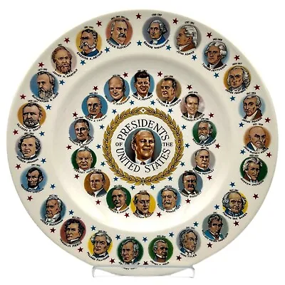 VTG 1970s Collector Plate US PRESIDENTS Washington To Gerald Ford Ironstone 10” • $16.99
