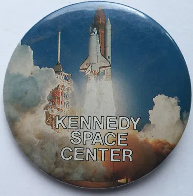 NASA Badge KENNEDY SPACE CENTER Pin Badge | Space Shuttle FLORIDA | VGC VTG 80’s • £4.59