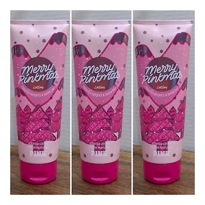 Victoria’s Secret PINK Merry Pinkmas Scented Lotion ~ 8 Fl.oz. ( Lot Of 3 ) • $59.99